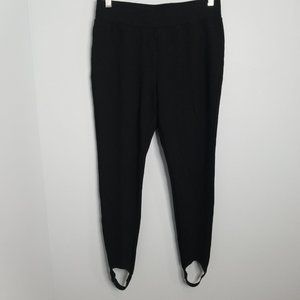 Chicos Ponte Stirrup Leggings Black 